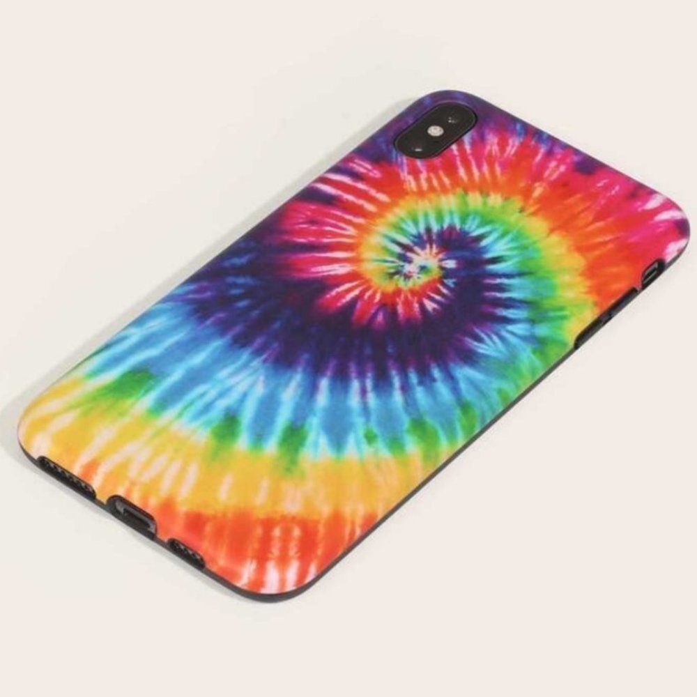 Tie Dye Phone Case iPhone X Psychedelic‎ Bright Flexible Stretch Hippie Bohemian